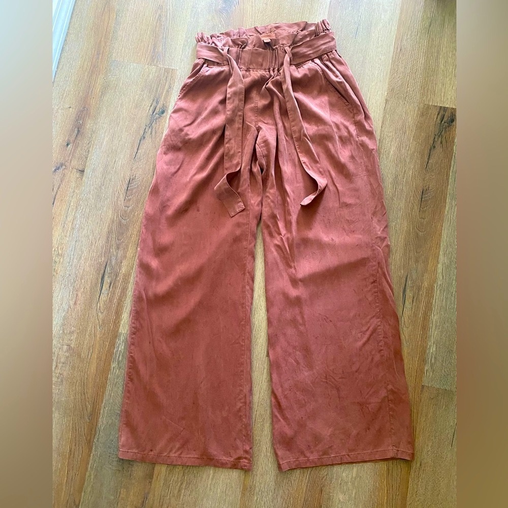 Thread & Supply, Tie-up Wide Leg Pink Pants